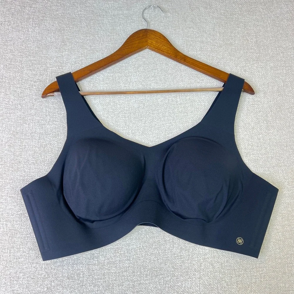 Honeylove Crossover Bra Black Wireless Seamless Bralette 3X LWBR0101
